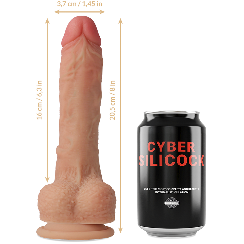 Connor – Strap-on-Dildo aus Flüssigsilikon mit 3 Ringen – 20,5 cm – Bild 6