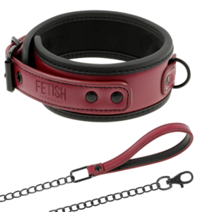 Dark Room – Halsband mit Leine und Neoprenfutter