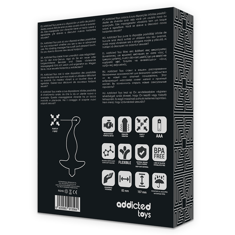 Vibrierender Anal-Massager – Modell 1 – Schwarz – Bild 7
