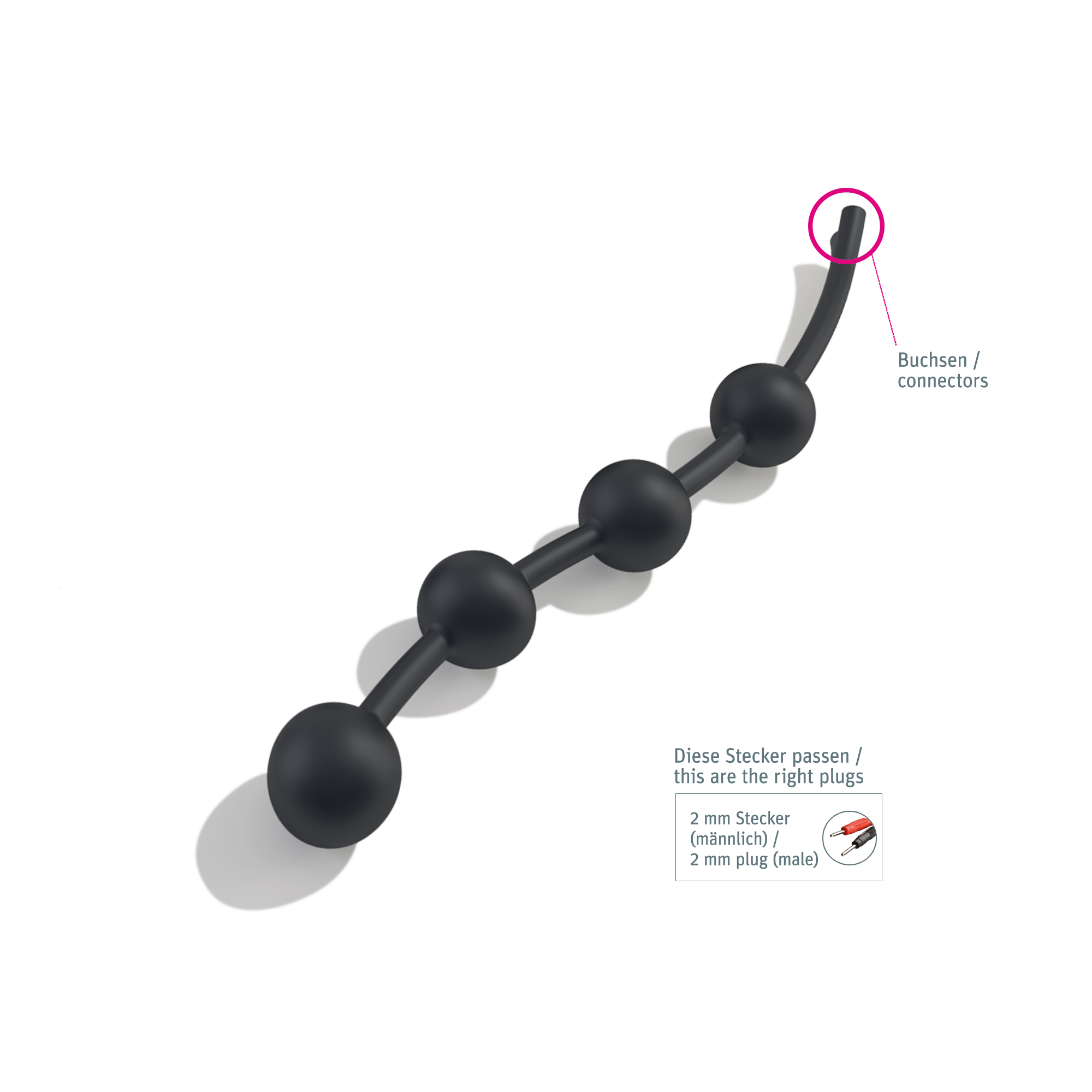 Booty Garland L – E-Stim Analkette – Bild 5