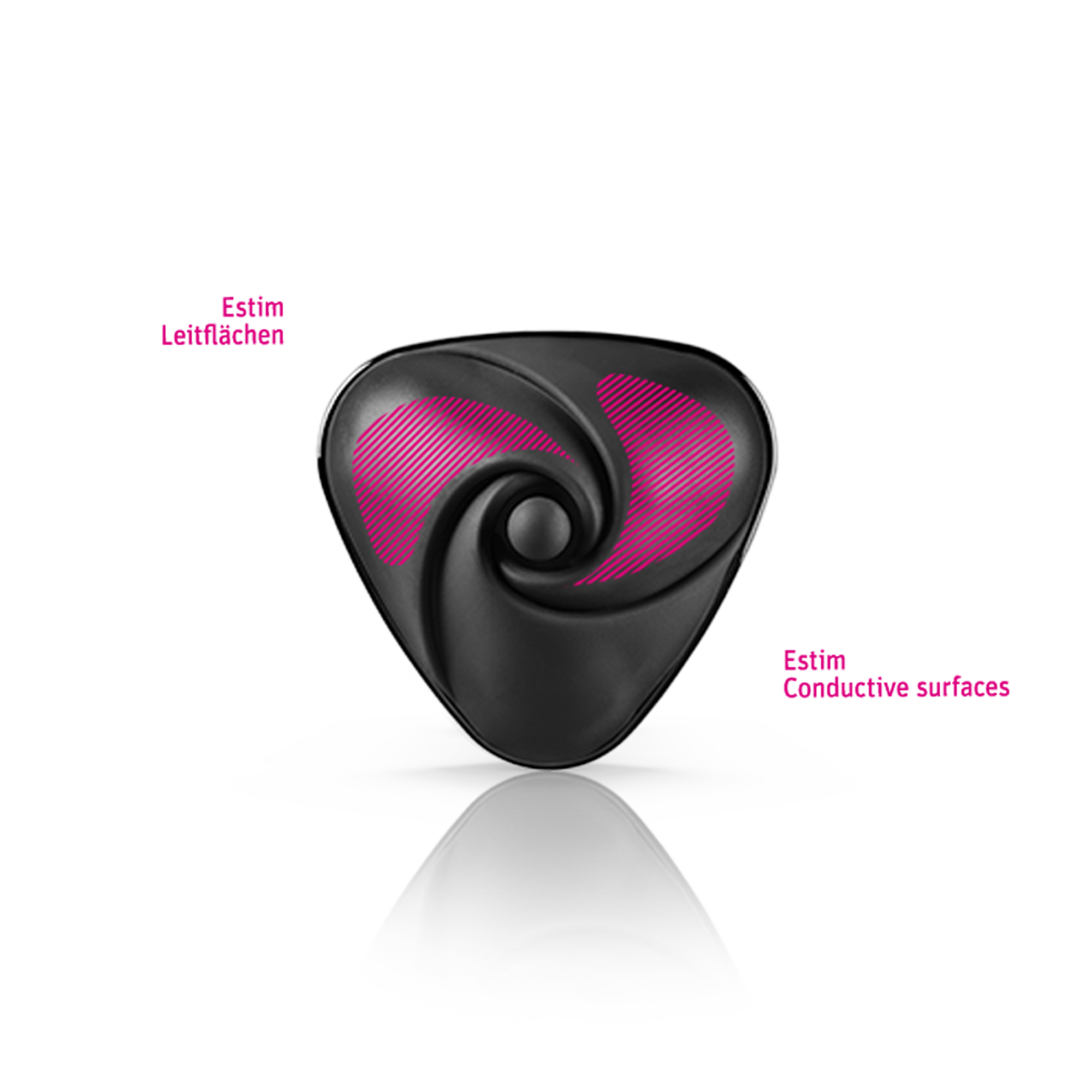 Heart’s Desire Black Edition – Auflege-Vibrator mit E-Stim – Bild 2