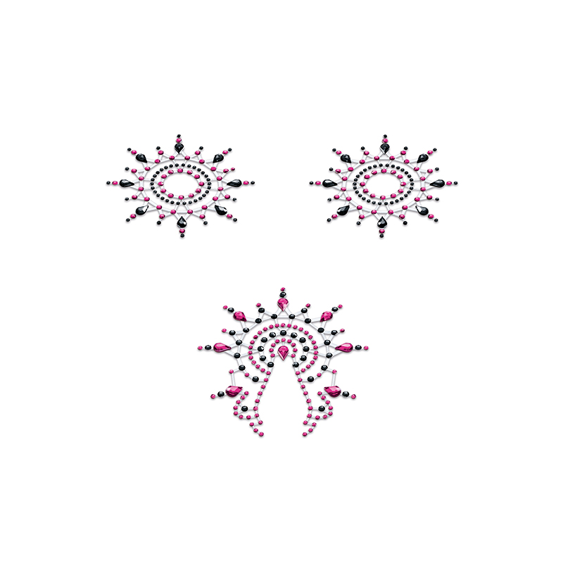 Gloria Body Stickers – schwarz-pink – Bild 6