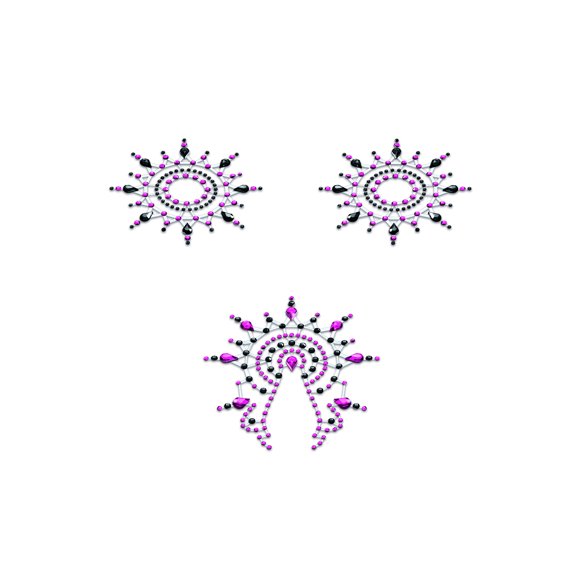 Gloria Body Stickers – schwarz-pink – Bild 12