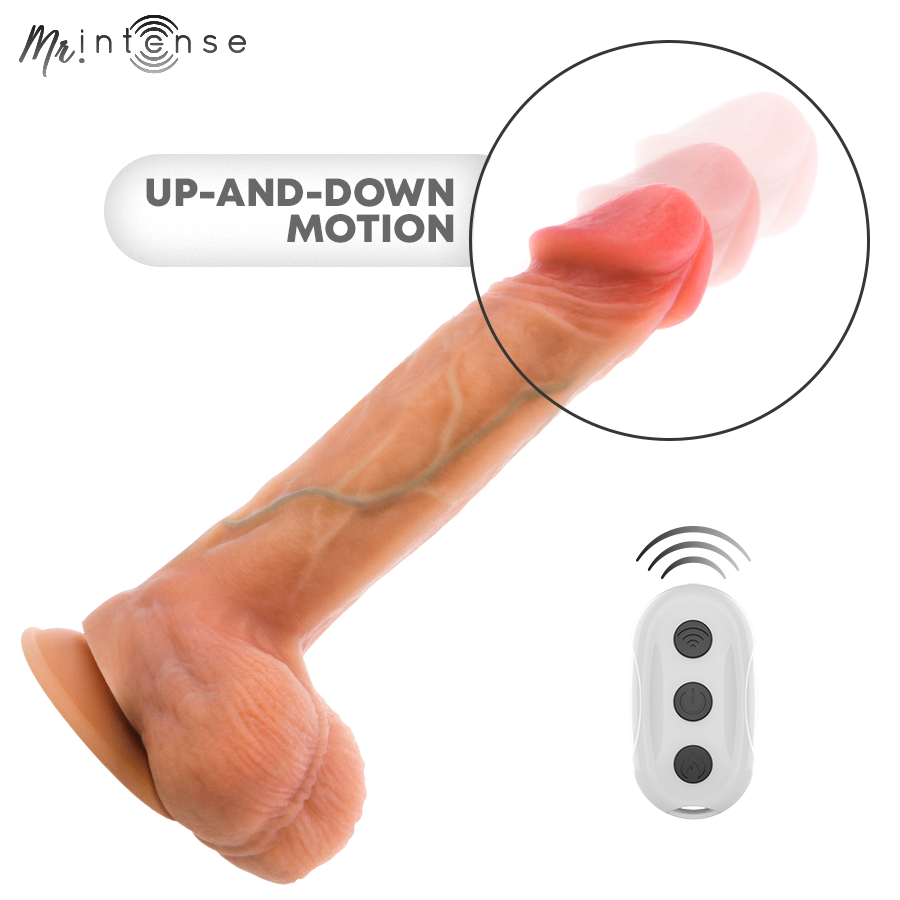 Mr Intense – Logan Vibrator Dildo Silikon mit Wärmeeffekt und Fernbedienung 20 cm – Ø 4,1 cm – Bild 6