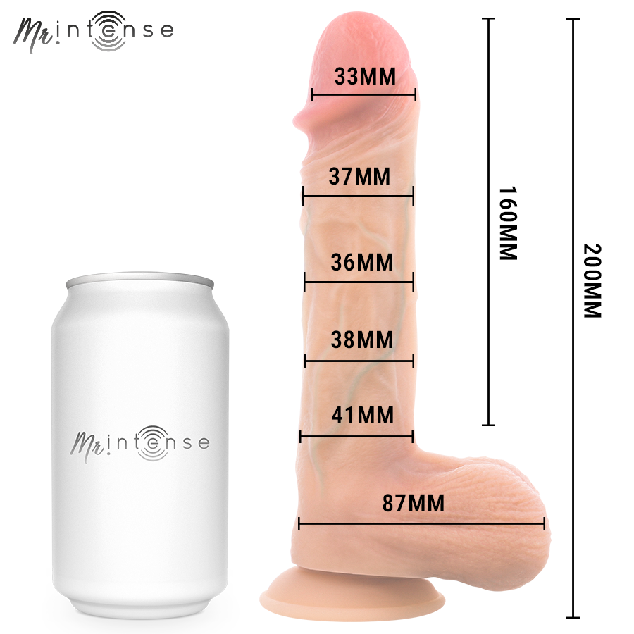 Mr Intense – Logan Vibrator Dildo Silikon mit Wärmeeffekt und Fernbedienung 20 cm – Ø 4,1 cm – Bild 10