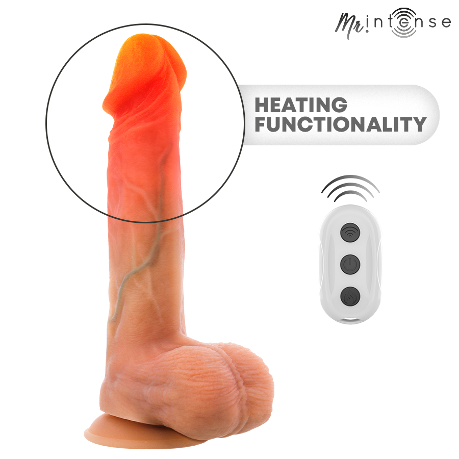 Mr Intense – Logan Vibrator Dildo Silikon mit Wärmeeffekt und Fernbedienung 20 cm – Ø 4,1 cm – Bild 8