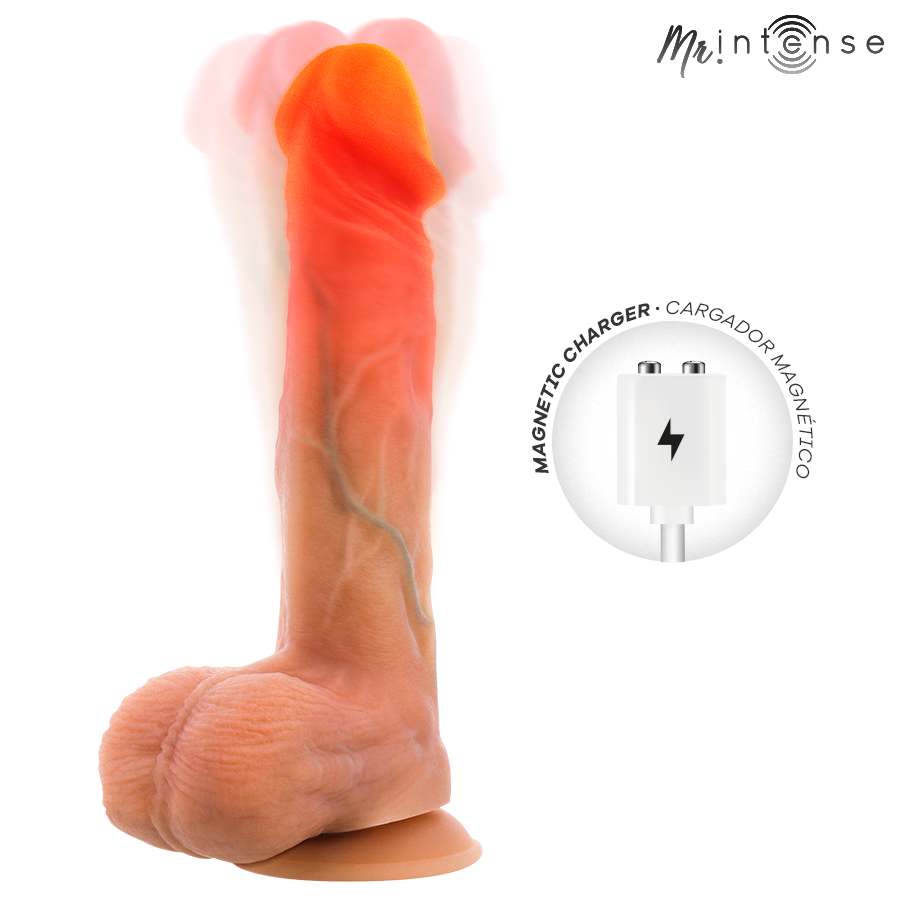 Mr Intense – Logan Vibrator Dildo Silikon mit Wärmeeffekt und Fernbedienung 20 cm – Ø 4,1 cm – Bild 2