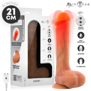 Mr Intense – Bradley Silikon-Vibrationsdildo mit Wärmeeffekt und Fernbedienung 21 cm – Ø 4,2 cm