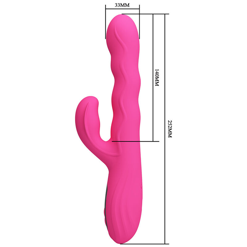 Pretty Love – Winters Multifunktions-Hasenvibrator mit Led-Anzeige, Pink – Bild 7