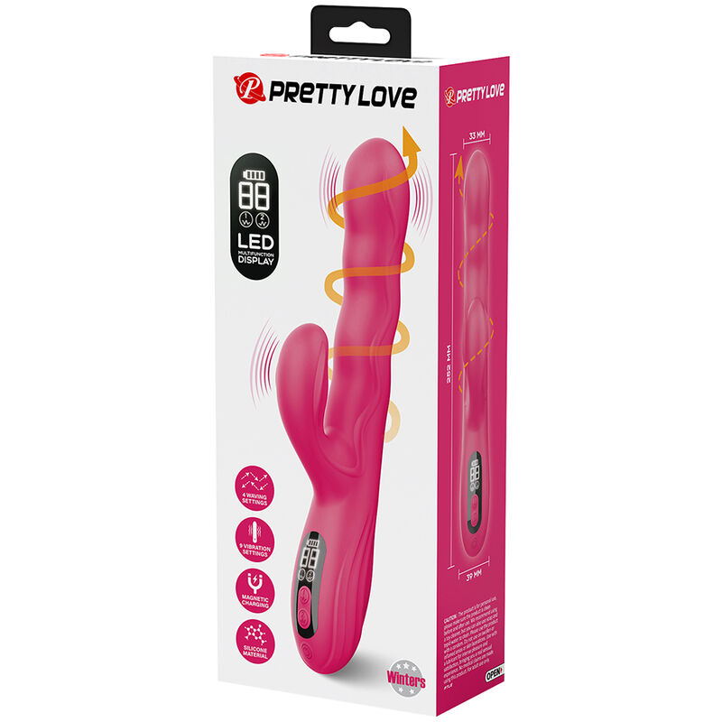 Pretty Love – Winters Multifunktions-Hasenvibrator mit Led-Anzeige, Pink – Bild 10