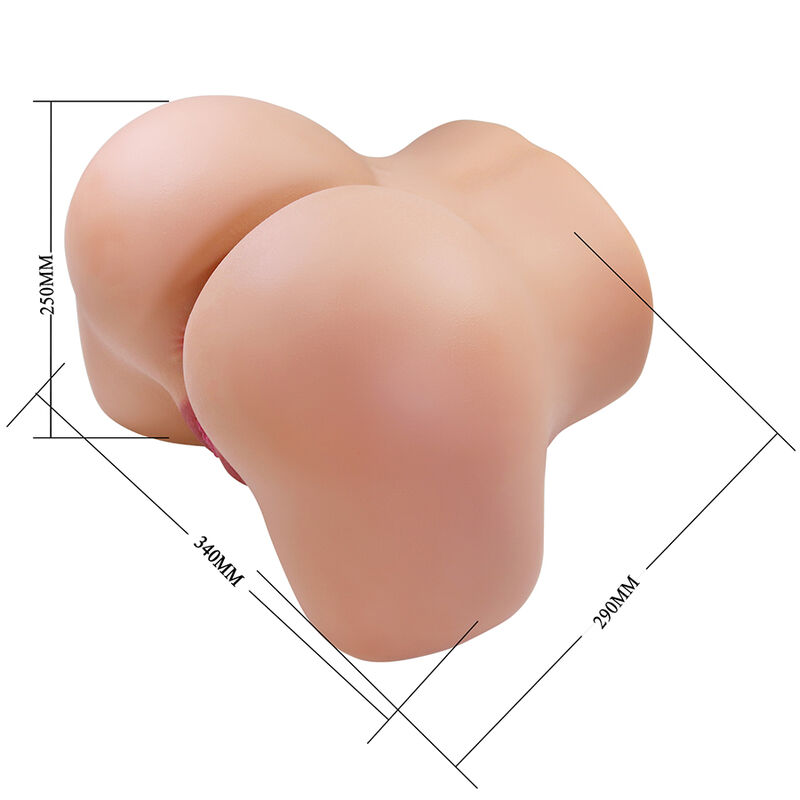 Julia XXL Doppelter Vaginal- und Analvibrationsmasturbator Flesh – Bild 7
