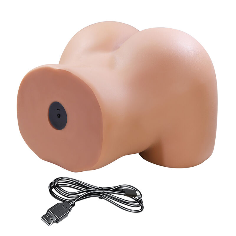 Julia XXL Doppelter Vaginal- und Analvibrationsmasturbator Flesh – Bild 5