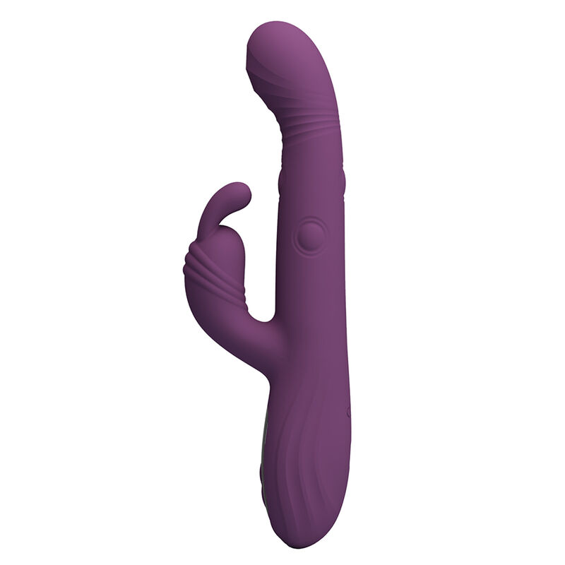 Pretty Love – Dee Multifunktions-Hasenvibrator mit Oszillierender und Perkussiver Funktion, Lila – Bild 3