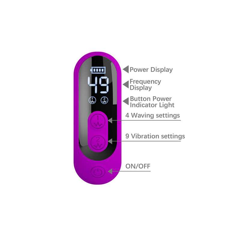 Pretty Love – Yalanda Hase Oszillierender Vibrator mit Led-Anzeige, Lila – Bild 9