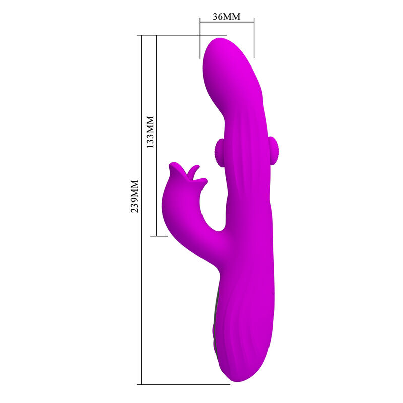 Pretty Love – Yalanda Hase Oszillierender Vibrator mit Led-Anzeige, Lila – Bild 8