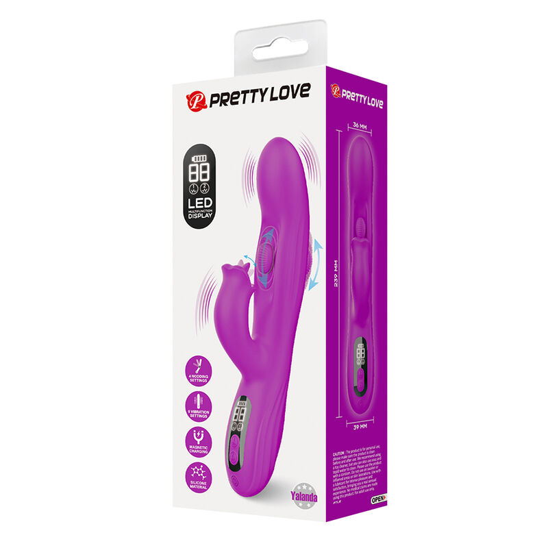 Pretty Love – Yalanda Hase Oszillierender Vibrator mit Led-Anzeige, Lila – Bild 11