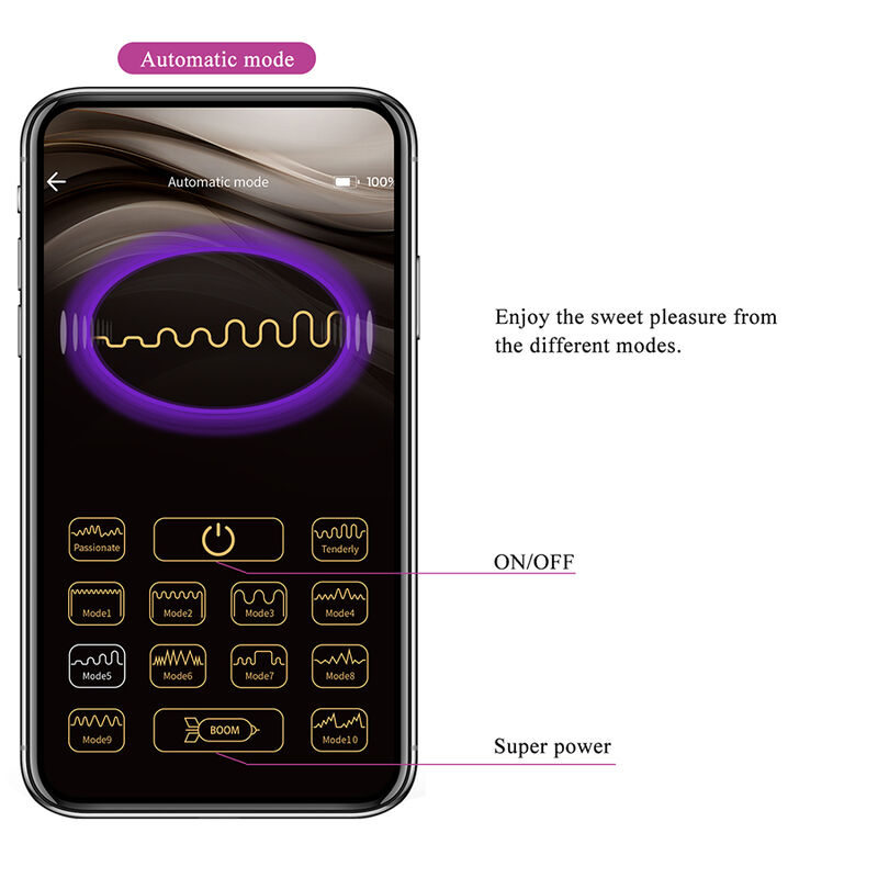 Pretty Love – Klay Stoss-Ei-Vibrator, App-Steuerung, Lila – Bild 16