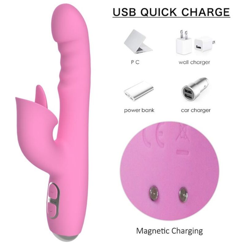 T-May Magic Stick Rabbit Vibrator – Rosa – Bild 8