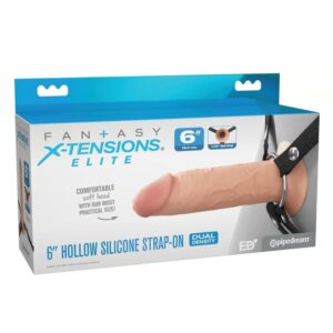 Fantasy X-Tensions Elite – 15,2 cm Hohl-Silikon-Strap-On