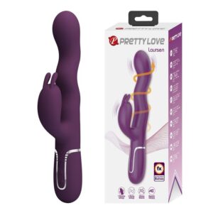 Pretty Love – Loursen Hase-Vibrator mit Stossbewegung und 7 Vibrationen, USB-Aufladbar, Lila