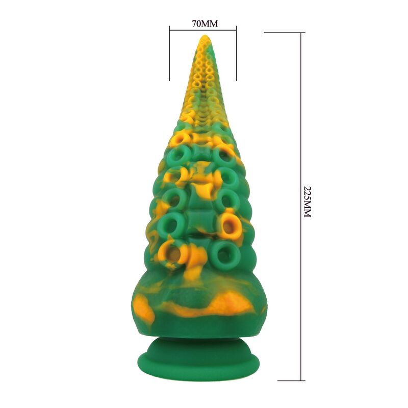 Abyssal Colossus Bicolor Fantasy Silikondildo 22,5 cm Ø 6 cm – Bild 6