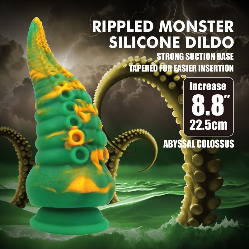 Abyssal Colossus Bicolor Fantasy Silikondildo 22,5 cm Ø 6 cm – Bild 8
