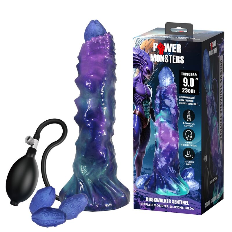 Duskwalker Sentinel Dreifarbiger Aufblasbarer Fantasy-Silikondildo 23 cm Ø 5 cm – Bild 8
