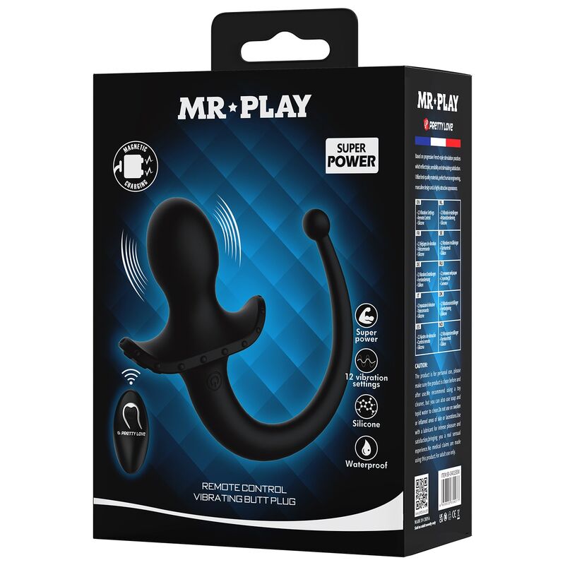 Kabelloser Anal- und Perineum-Vibrator mit Fernbedienung, Schwarz – Bild 2