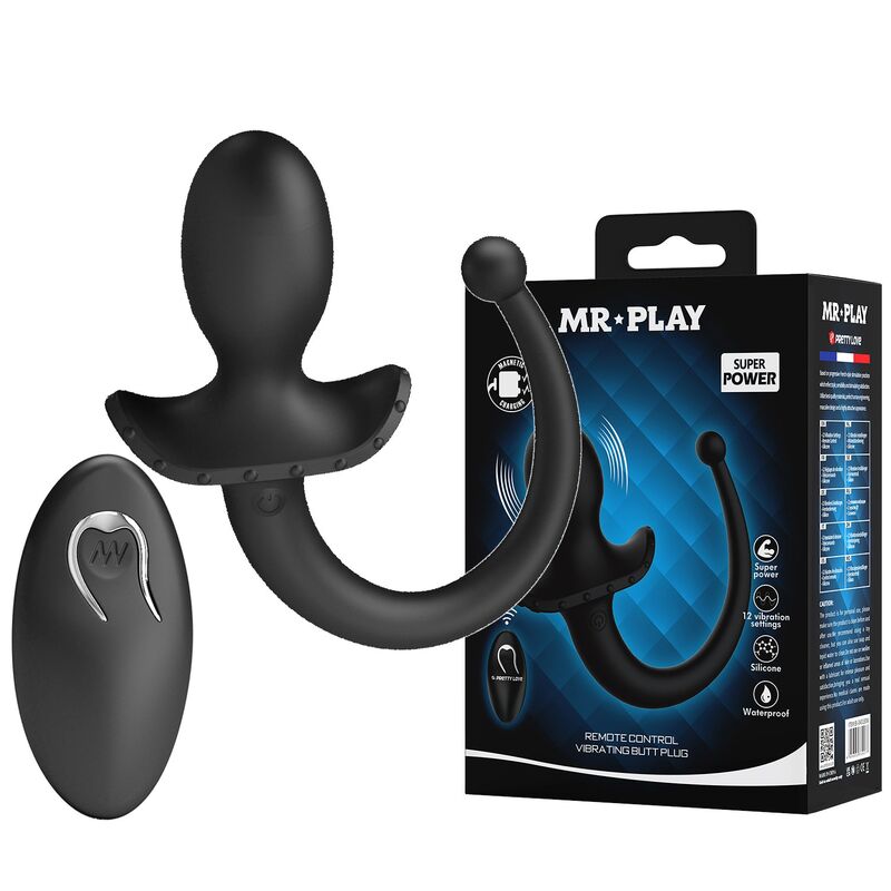 Kabelloser Anal- und Perineum-Vibrator mit Fernbedienung, Schwarz – Bild 10