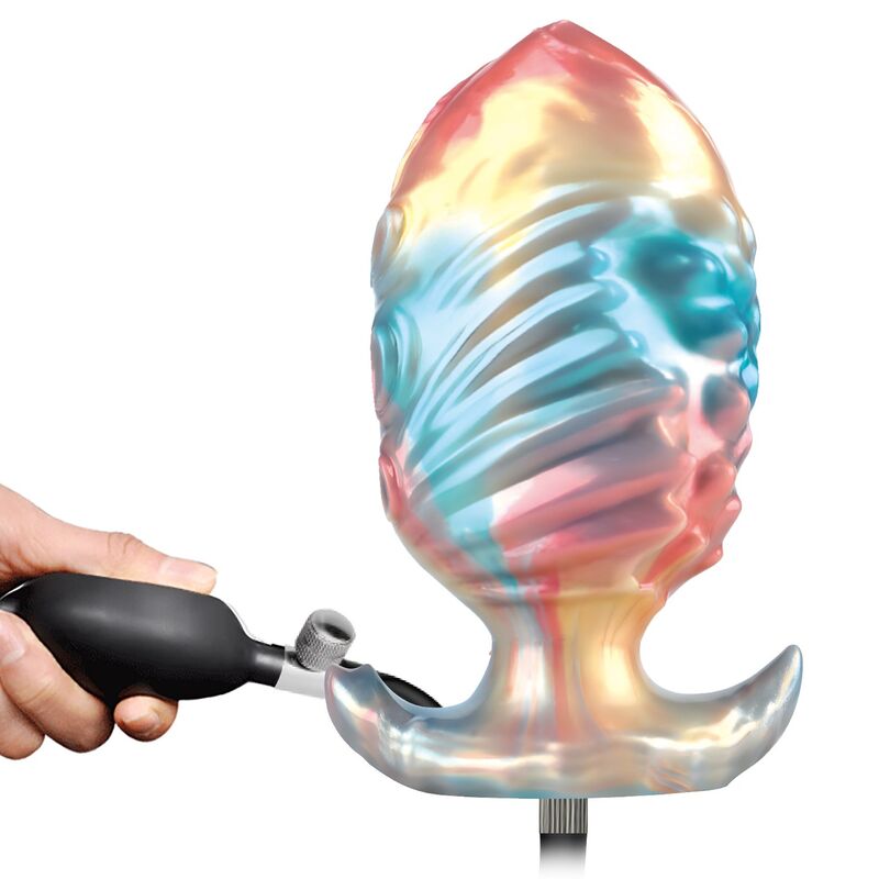 Ebon Leviathan Dreifarbiger Aufblasbarer Fantasie-Analplug 18 cm – Bild 4