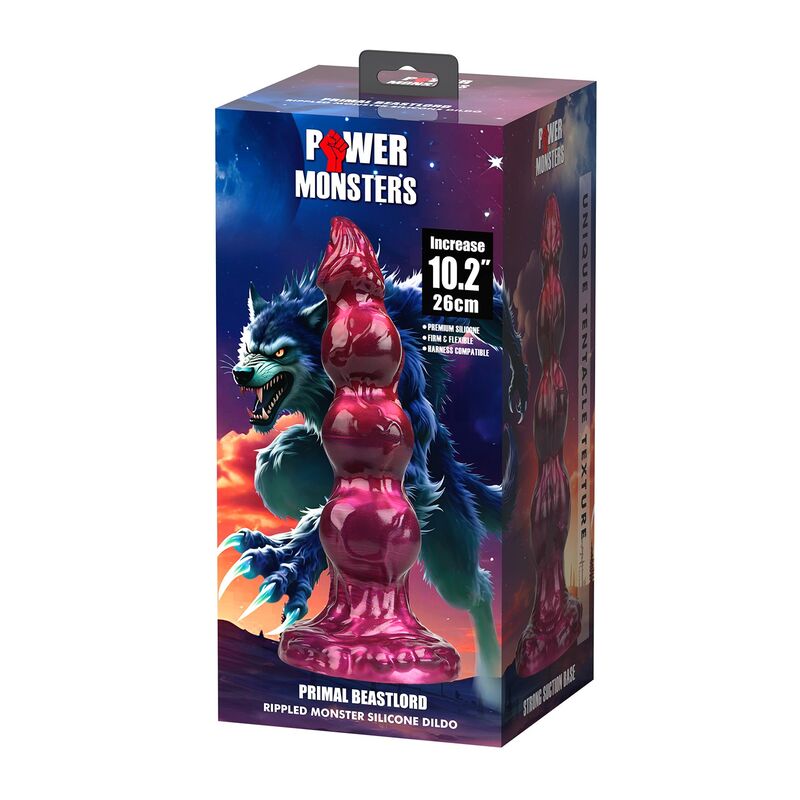 Primal Beastlord Pink Translucent Fantasy Silikondildo 26 cm Ø 5 cm – Bild 7