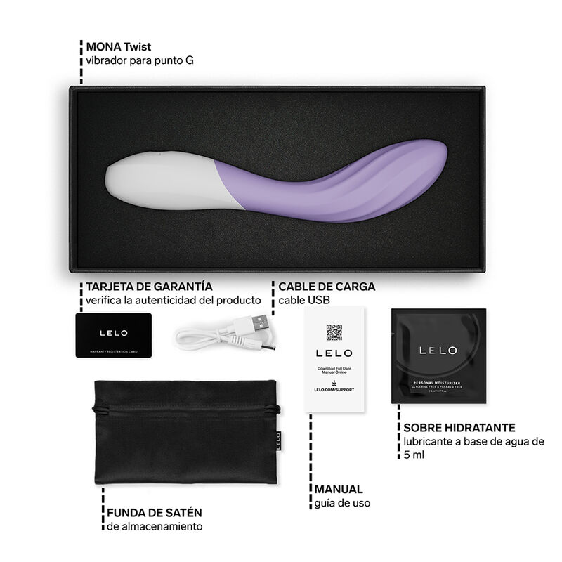 Mona Twist Wiederaufladbarer, App-Gesteuerter g-Punkt-Vibrator Lavendel – Bild 6