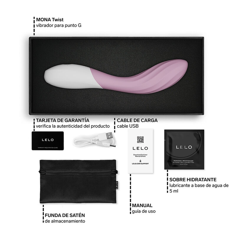 Mona Twist Wiederaufladbarer, App-Gesteuerter g-Punkt-Vibrator Lavendel – Bild 5