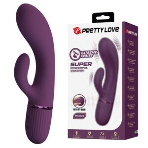 Pretty Love – Margie Wiederaufladbarer Hasenvibrator mit 10 Funktionen, Lila